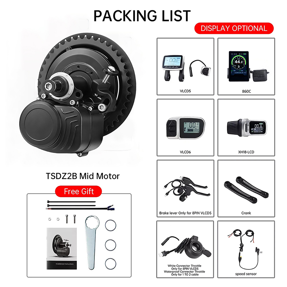 Tongsheng TSDZ2B BB 120 มม.100 - High Torque Brushless Mid Motor Kit บทวิจารณ์และราคา
